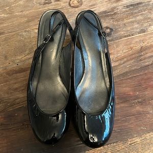 Stuart Wetzman platform show with open heel